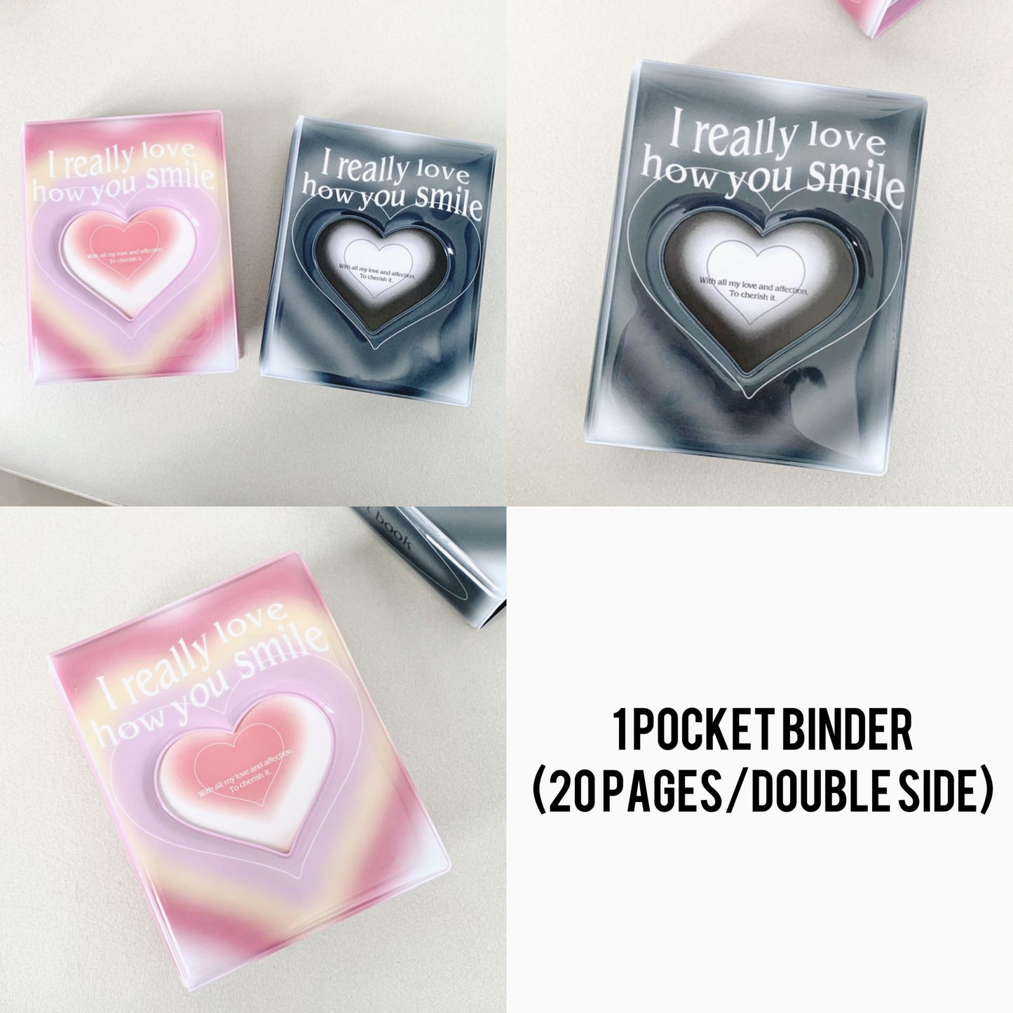 1 pocket heart shaped binder🟣