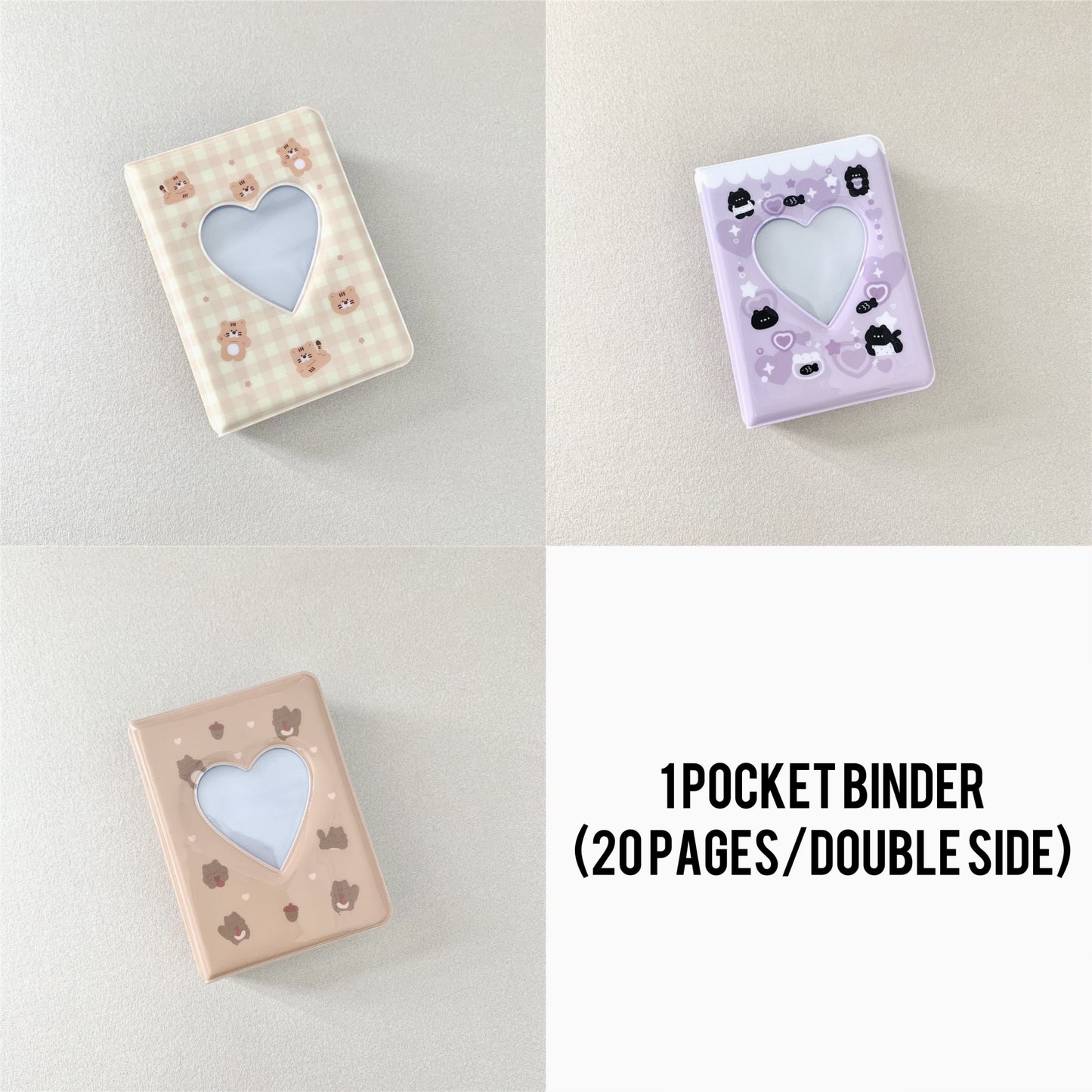 1 pocket binder, Cute Photocard holder 🟣
