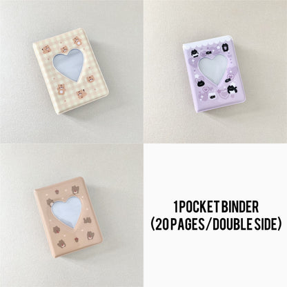 1 pocket binder, Cute Photocard holder 🟣