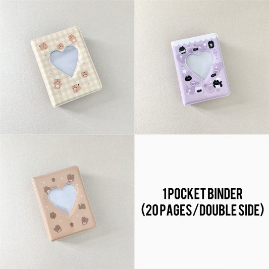 1 pocket binder, Cute Photocard holder 🟣