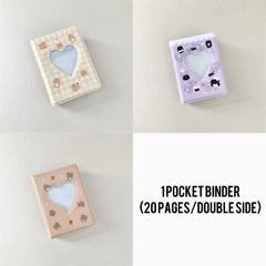 1 pocket binder, Cute Photocard holder 🟣