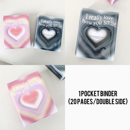 1 pocket heart shaped binder🟣
