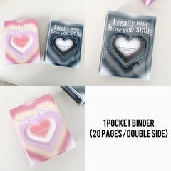 1 pocket heart shaped binder🟣